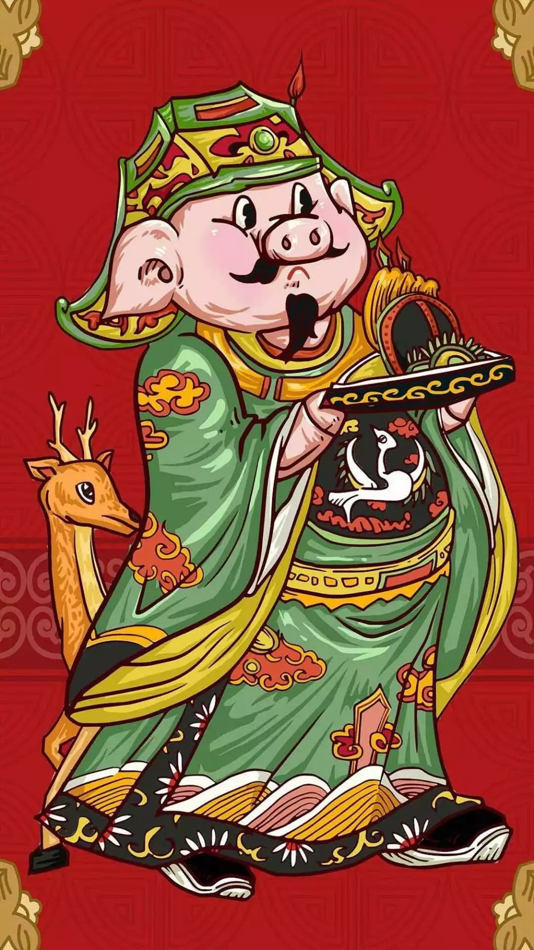 猪年门神|插画|插画习作|大智若愚勋公子 - 原创作品 - 站酷 (ZCOOL)