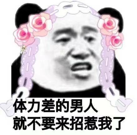 體力差的男人就不要來招惹我表情包